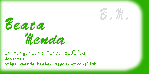 beata menda business card